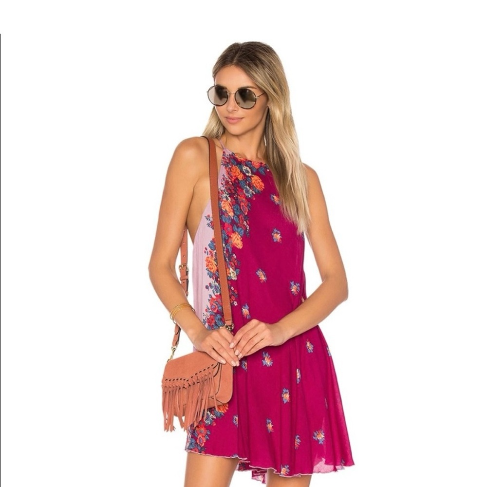 Intimately Free People It’s A Cinch Pink Floral Slip Dress